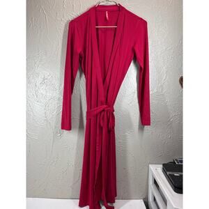 Ruby Ribbon Womens Wrap Dress Shawl Collar Belted Evening Midi Formal Size Small